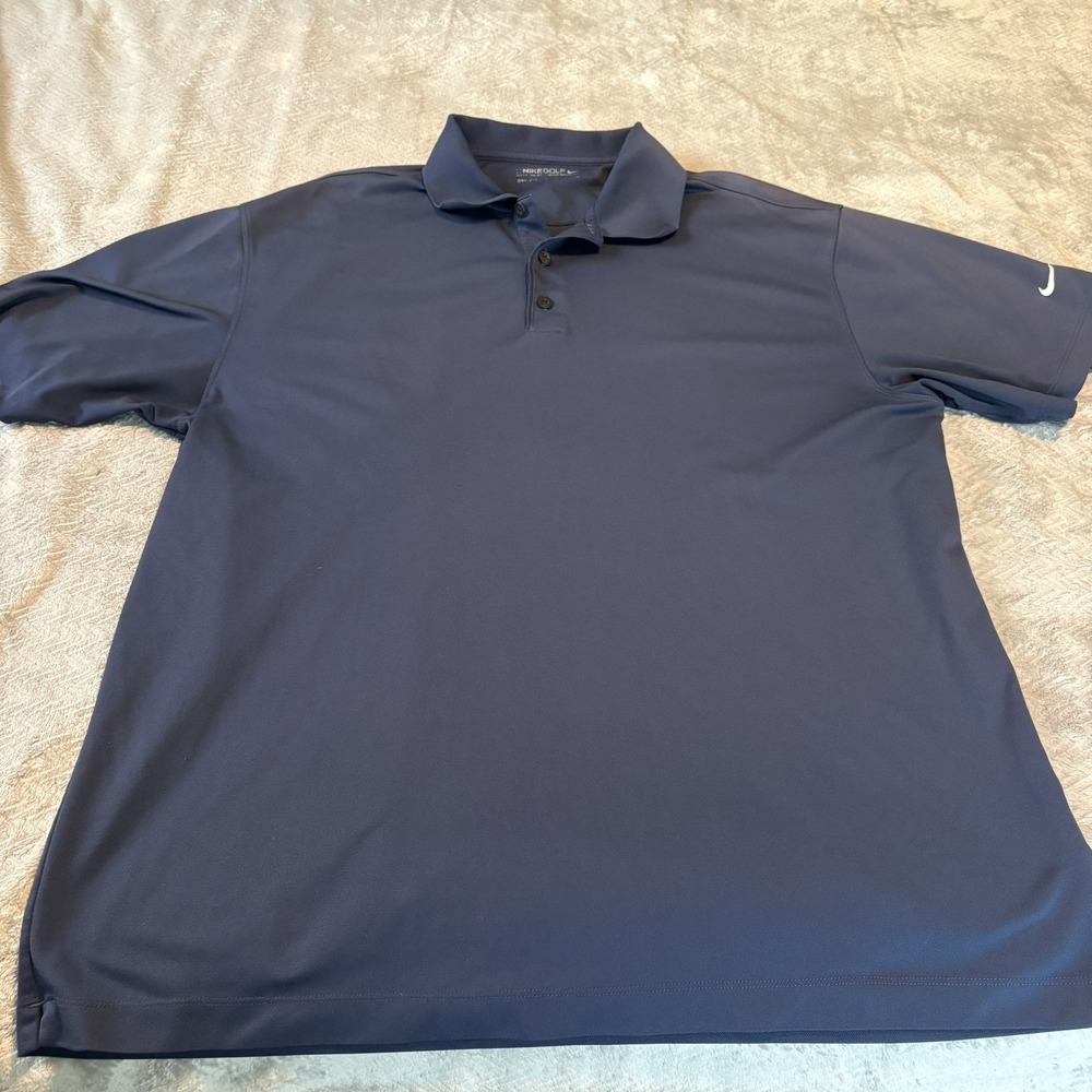 Nike Shirt Mens XXL Navy Standard Nike Golf Short Sleeve Polo